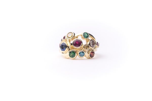 Rainbow Bubble Ring by Catherine Dining CG Designs